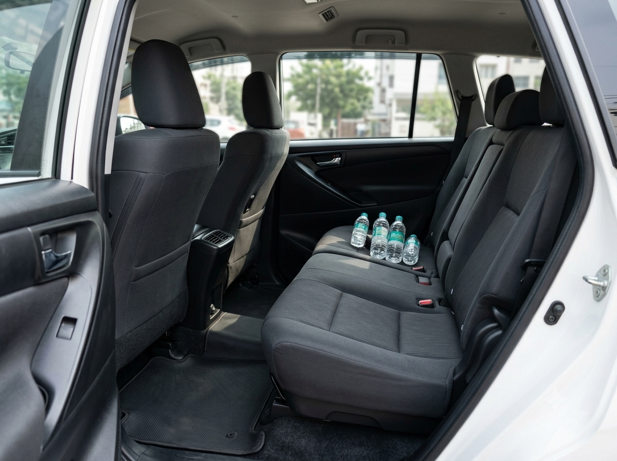 Clean interiors, water bottles included