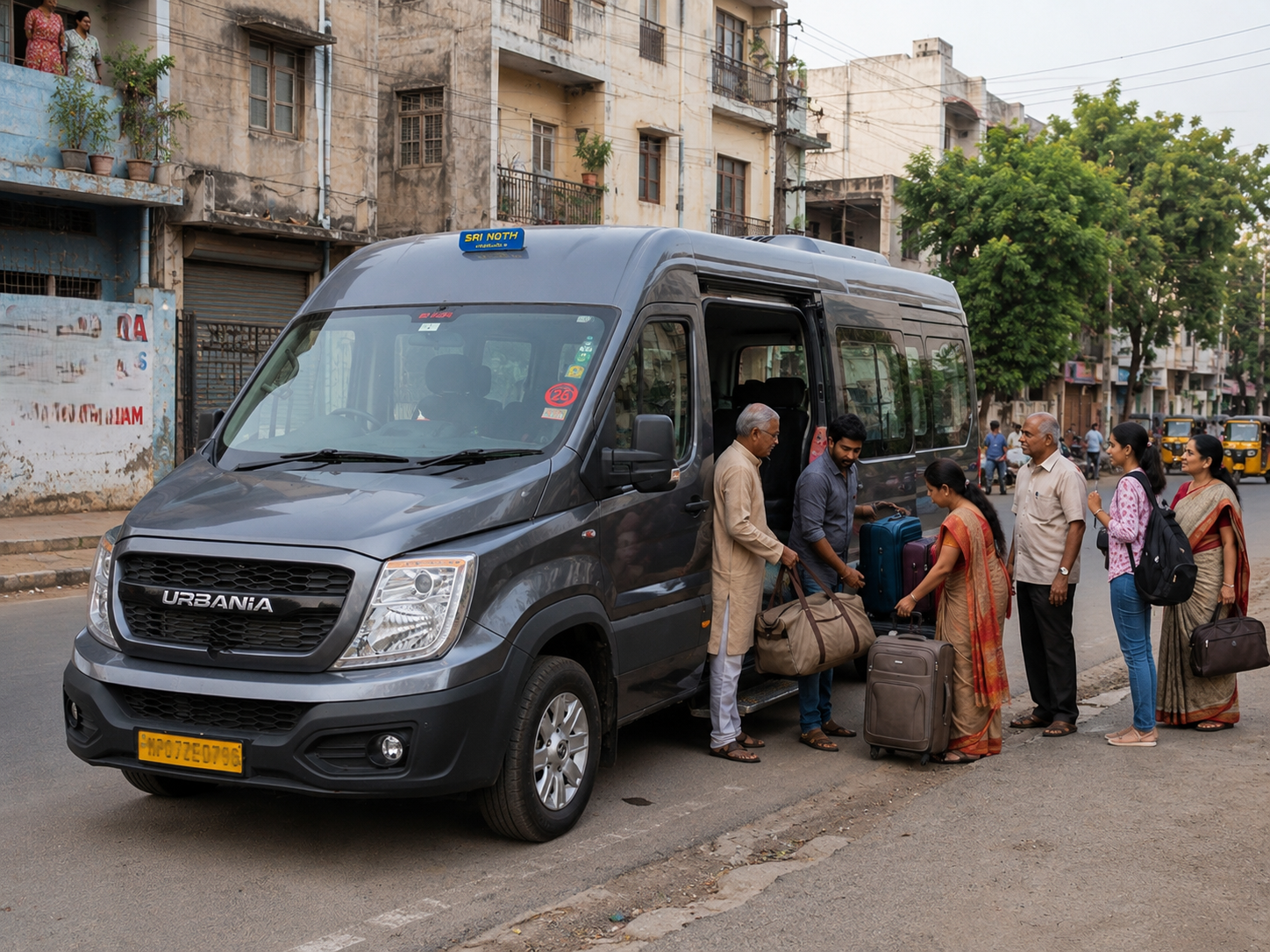 Tempo Traveller group departure
